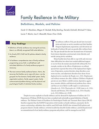 Download Family Resilience in the Military: Definitions, Models, and Policies - Sarah O. Meadows file in PDF