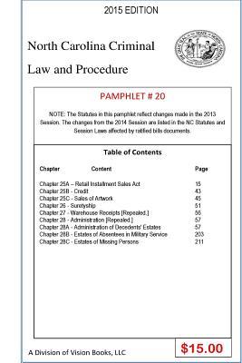 Download North Carolina Criminal Law and Procedure-Pamphlet 20 - Tony Rivers Sr file in ePub