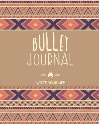 Download Bullet Journal Dot Grid, Daily Dated Notebook Diary, Brown Ethnic Boho Pattern: Large Quarterly Bullet Journal Blank Pages with Number, 150p, 8x10 - NOT A BOOK file in ePub