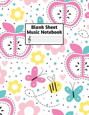 Download Blank Sheet Music Notebook: Easy Blank Staff Manuscript Book Large 8.5 X 11 Inches Musician Paper Wide 12 Staves Per Page for Piano, Flute, Violin, Guitar, Trumpet, Drums, Cello, Ukelele and other Musical Instruments - Code: A4 2346 - Charity Fry file in ePub