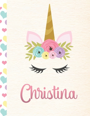 Full Download Chrisitina: Personalized Unicorn Dot Grid Bullet Journal/Notebook For Girls With Pink Name - 8.5x11 110 Pages Dotted Journal Diary Paper - Unique Unicorn Journals file in PDF